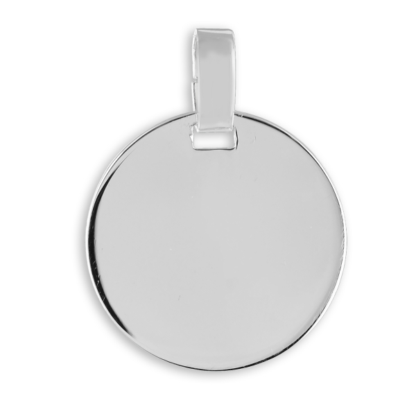Gravurplatte rund Silber 925 - 16mm