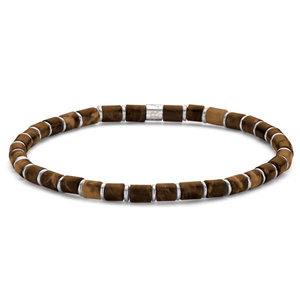 Frank 1967 Armband Edelstahl IPS - Tigerauge 4mm