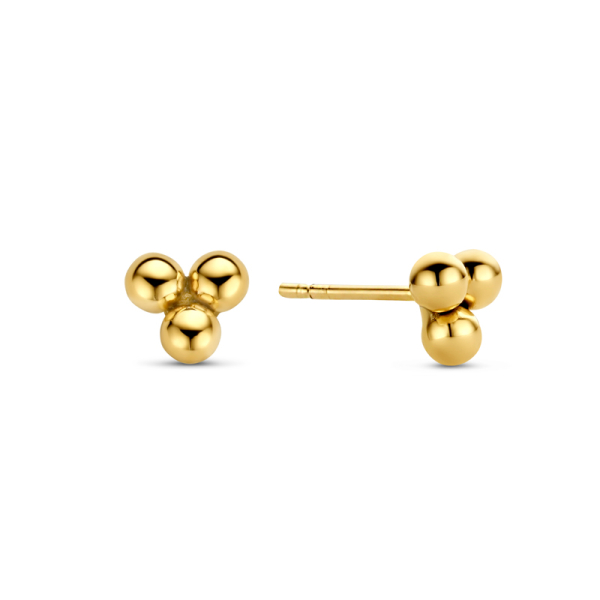 Ohrstecker 3 Kugeln Gold 585 - Ø 3mm