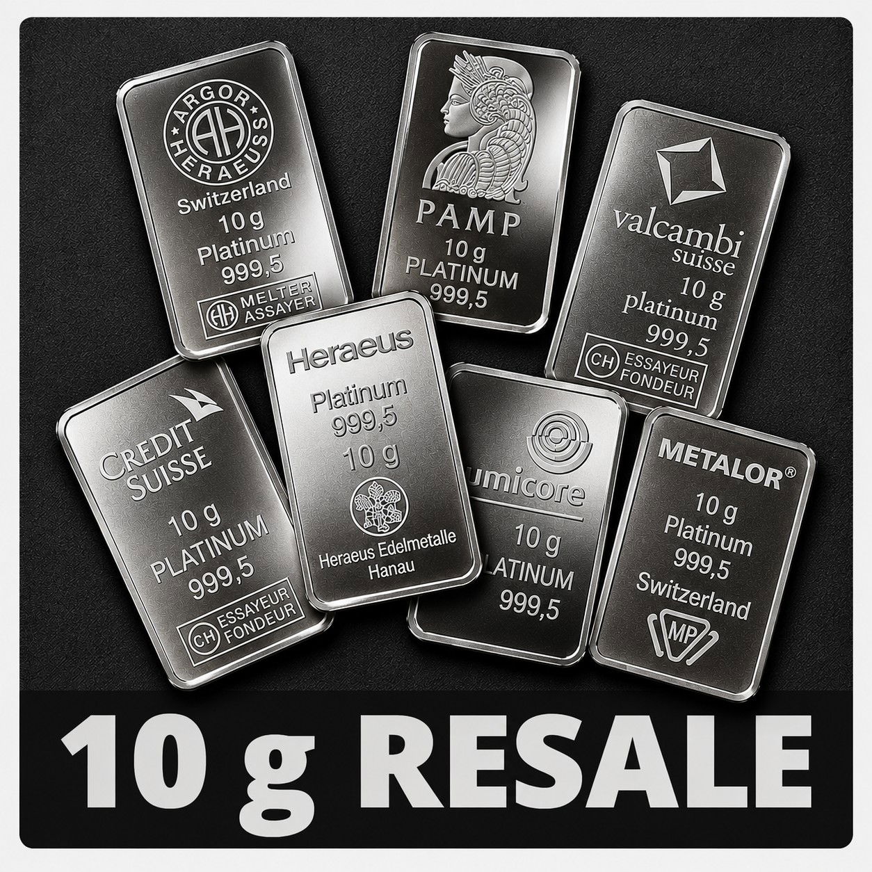 10g Platinbarren - Feinplatin - Physisches Edelmetall