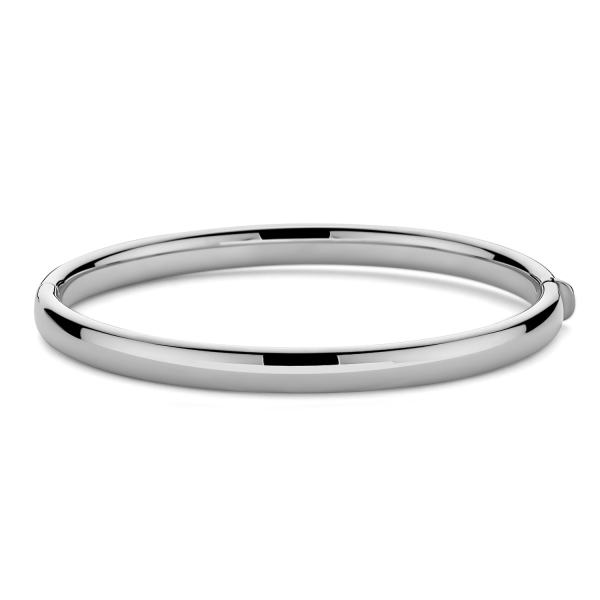 Armreif Silber 925 rhodiniert - 5mm breit - 50x60mm - Abgerundet