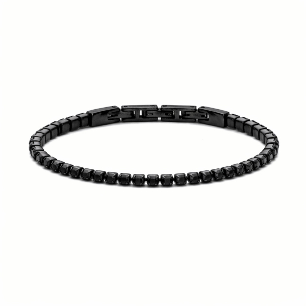 Frank 1967 Armband mit Zirkonia schwarz Edelstahl IPB - Zirkonia 3mm