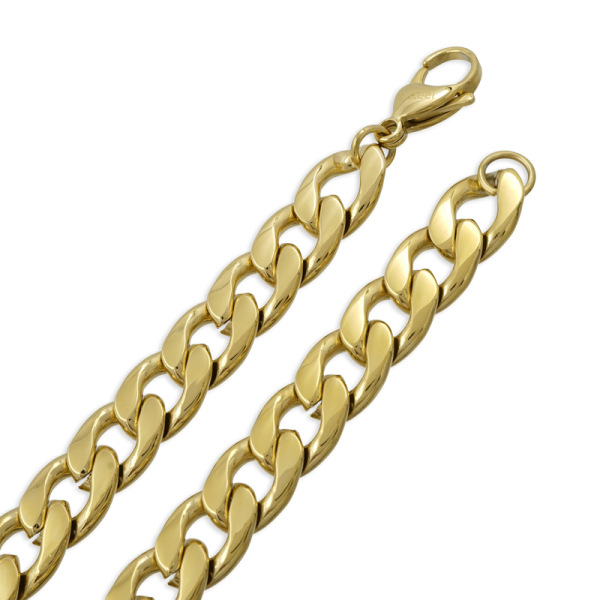 Chunky Chain Edelstahl PVD-Vergoldung - Panzerkette - 11,0mm breit