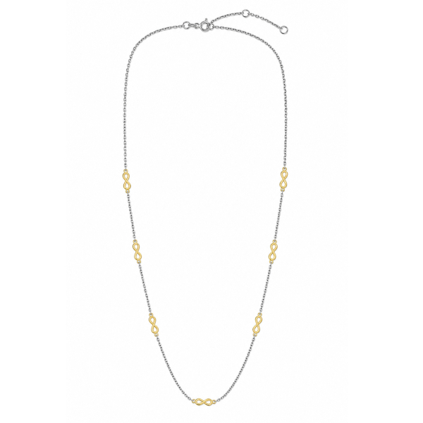 Collier Infinity Silber 925 Bicolor - 7 Infinity-Elemente - Bild 2