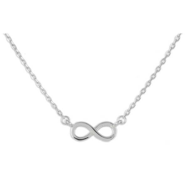 Collier Infinity Silber 925 rhodiniert - 42cm mit Verlängerung - Bild 2