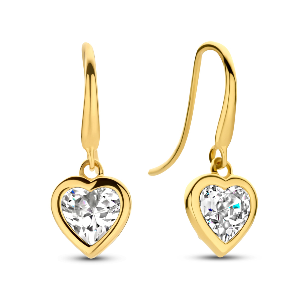 Ohrhänger Herz Gold 585 - Zirkonia
