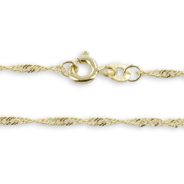 Singapurkette Gold 333 - 1,4mm breit