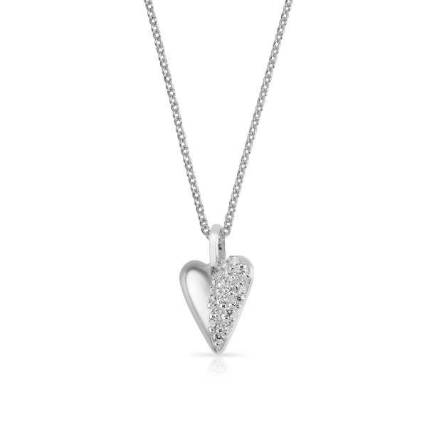 Anhänger Herz Silber 925 rhodiniert - 15 Zirkonia - 9x10,5mm - Bild 2