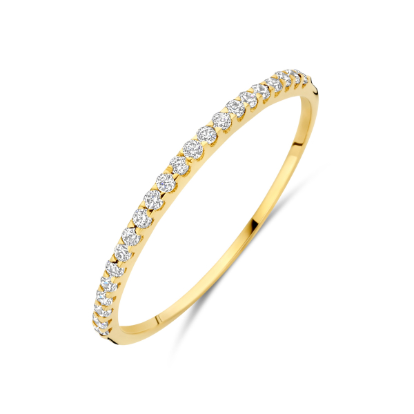 Damenring Gold 585 - 22 Zirkonia - Zarte Schiene