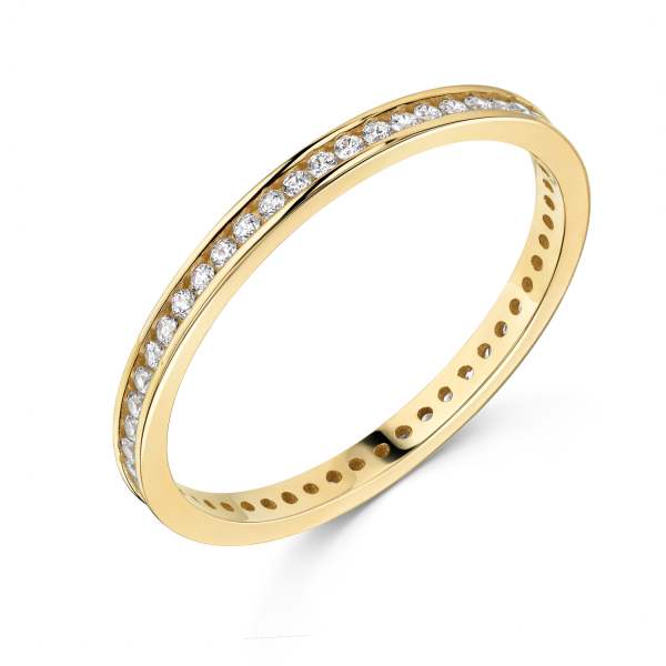 Memoire-Ring Zirkonia Gold 333 - 1,8mm breit