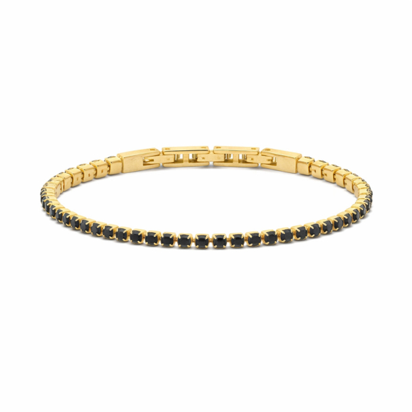 Frank 1967 Armband mit Zirkonia schwarz Edelstahl IPG - Zirkonia 3mm