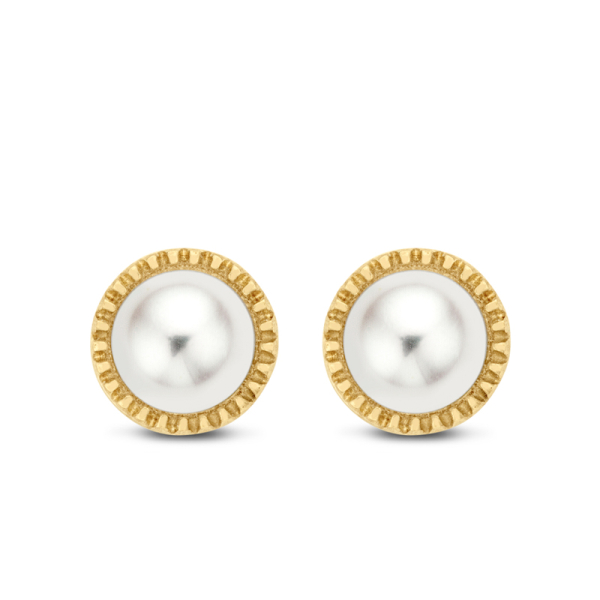 Ohrstecker Süßwasser-Zuchtperle Gold 585 - Perle 4mm - Ø 5mm