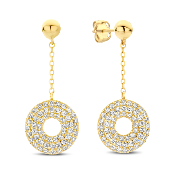 Ohrstecker Donut Gold 585 - 110 Zirkonia