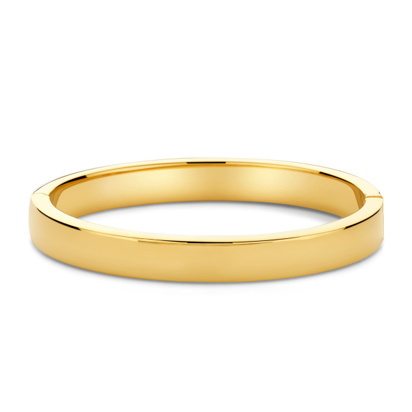 Lovebird Armreif 8mm breit Edelstahl - Goldfarbene IP-Beschichtung