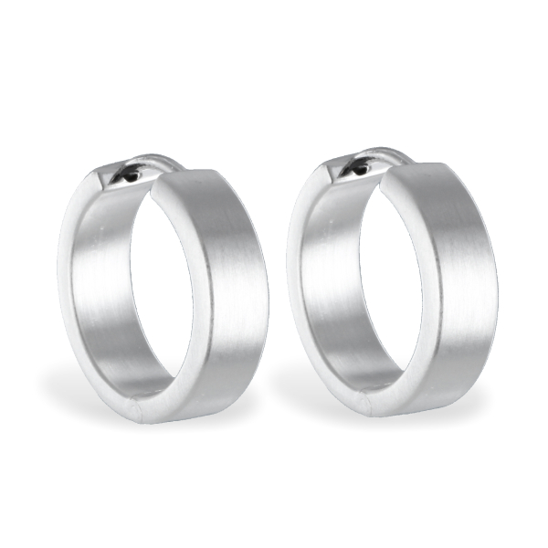 Klappcreolen Silber 925 - Ø 18mm - 5mm breit - Seidenmatt