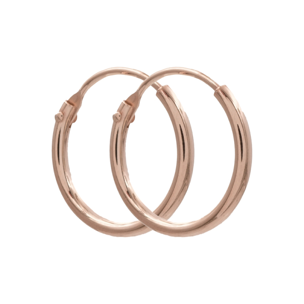 Creolen Silber 925 rosé vergoldet - 11mm - 1,2mm stark