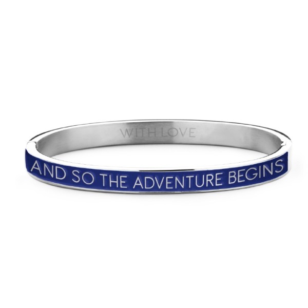 Key Moments Armspange Lack blau Edelstahl IPS - AND SO THE ADVENTURE BEGINS