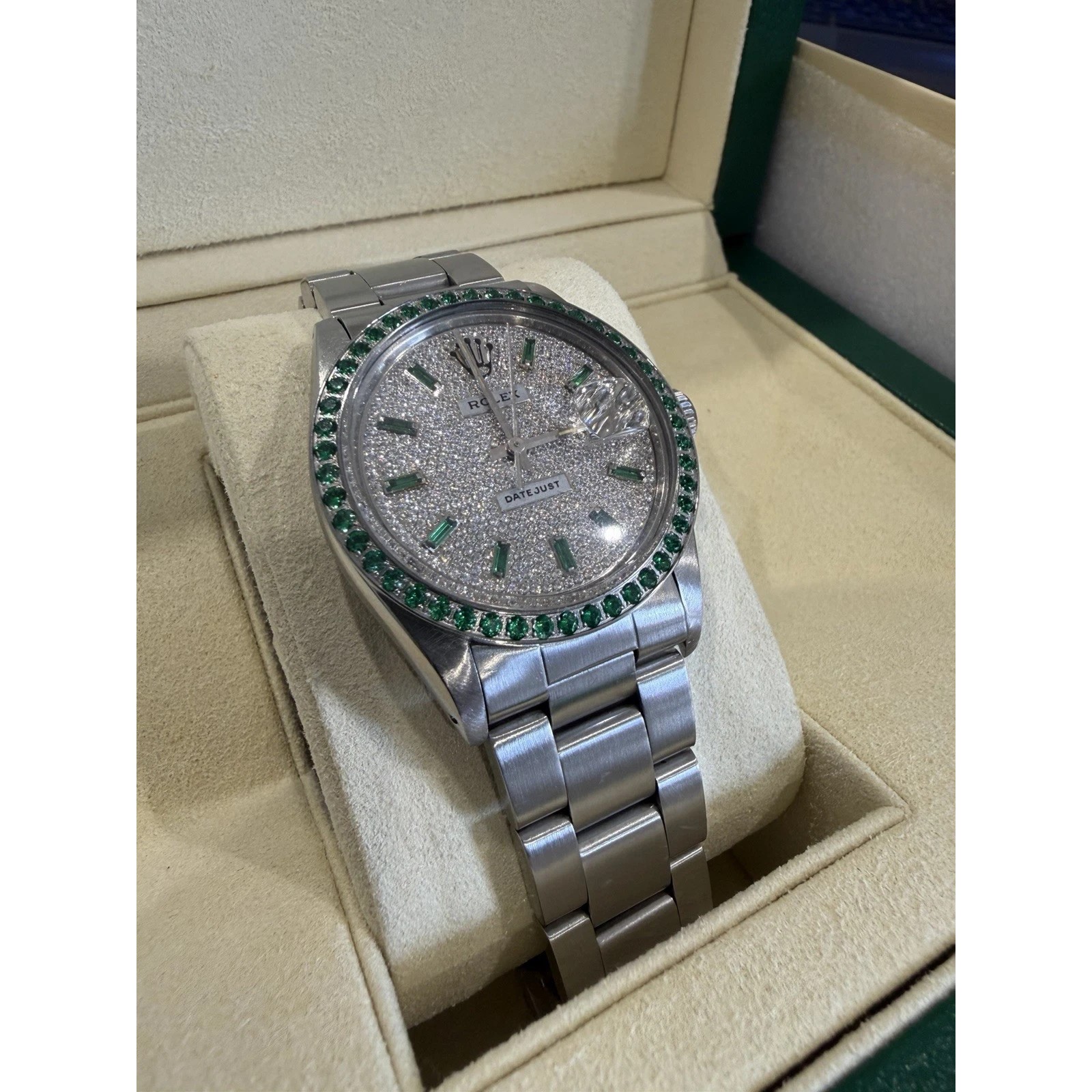 Rolex Datejust 16030 36mm - Custom Green Pavé - Automatik - 1983 - Bild 6