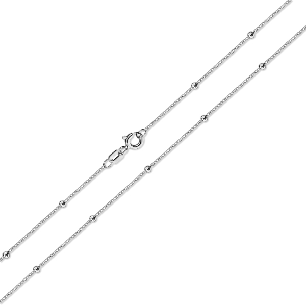 Ankerkette Silber 925 - 2mm Kugeln - 1,1 mm breit - 45cm - Bild 2