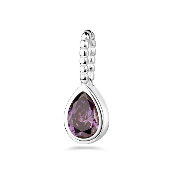 Anhänger Tropfen Silber 925 - Zirkonia amethystfarben