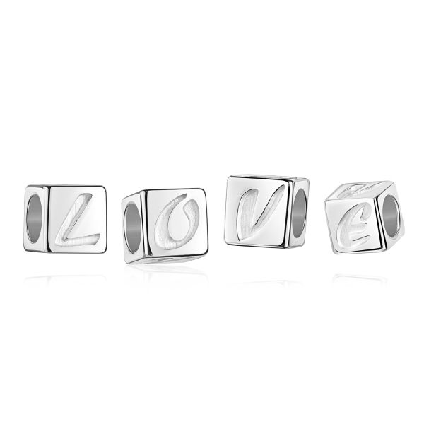 Anhänger Würfel LOVE Silber 925 - Hochglanz