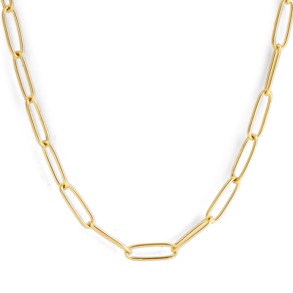 Lovebird Collier 38+5cm Edelstahl IPG - Kettenglieder 15x5mm
