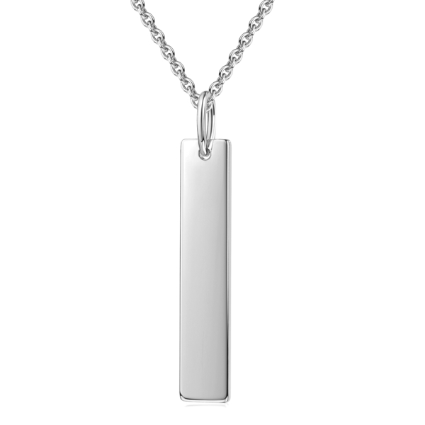 Collier mit Gravuranhänger Silber 925 - Anhänger 30x6mm