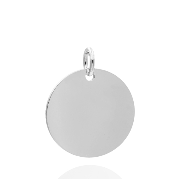 Gravurplatte rund Silber 925 - 12mm