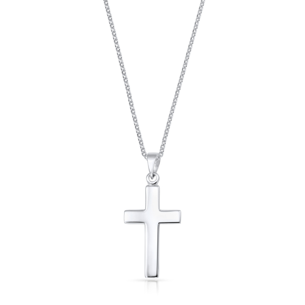 Anhänger Kreuz Silber 925 rhodiniert - Hochglanz - 24mm - Bild 2
