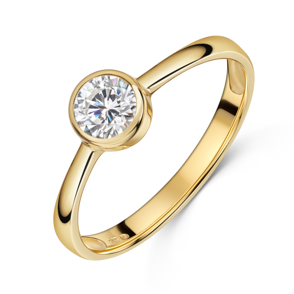 Ring Gold 333 - Zirkonia - Fassung 6,2mm - Schiene 2,6mm