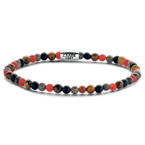 Frank 1967 Armband Edelstahl - Multicolor 4mm mit Mittelstück