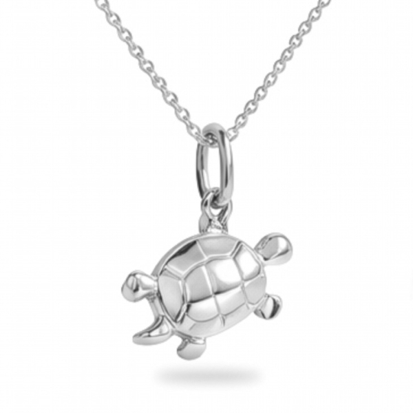 Anhänger Schildkröte Silber 925 - Hochglanz - 13mm