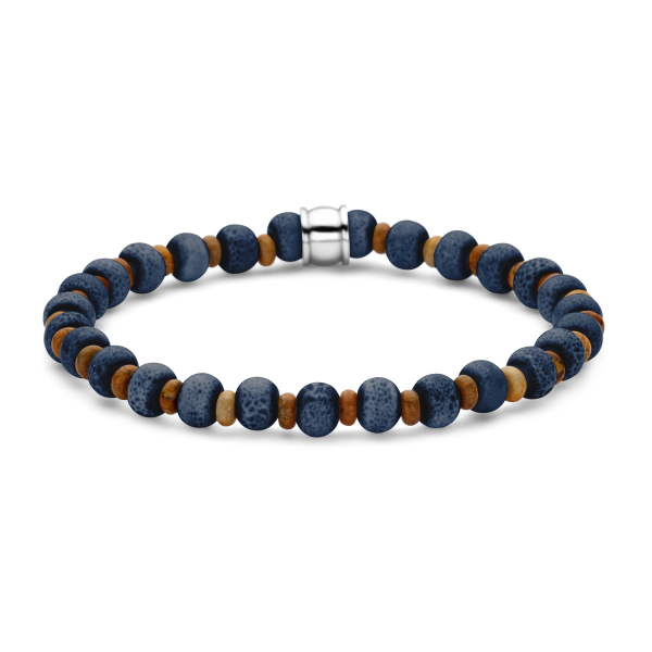 Frank 1967 Armband Blauer Keramikstein Edelstahl IPS - 6mm