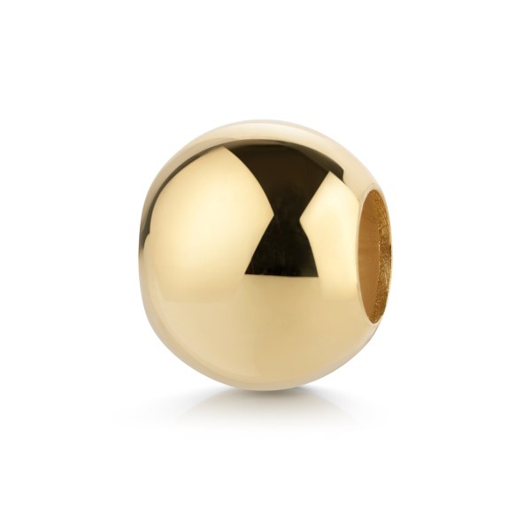 Charm Divider Globe Silber 925 vergoldet - Hochglanz - Ø 8mm