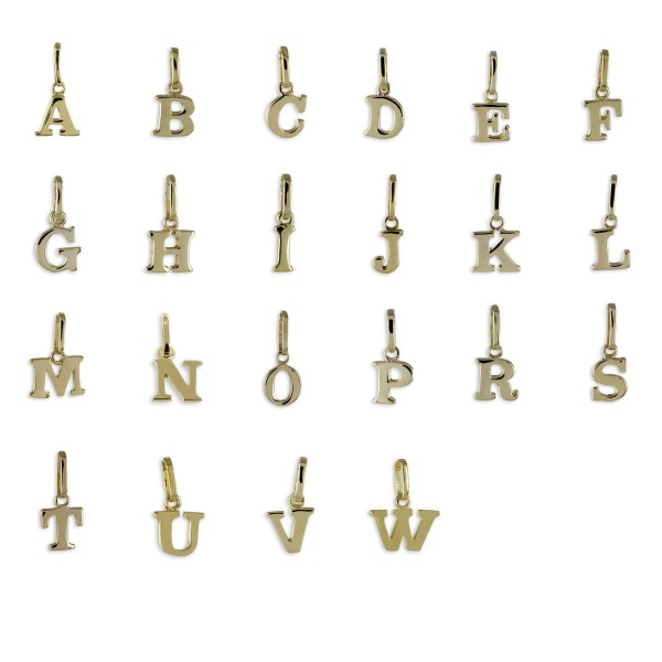 Buchstabenanhänger Silber 925 vergoldet - 7x6mm - Bild 2