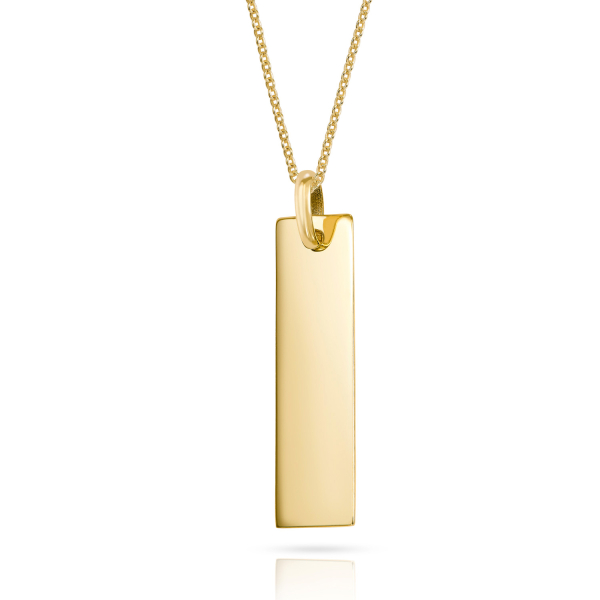 Anhänger Gravurplatte hochglanz Gold 333 - Höhe 25mm - Hochglanz