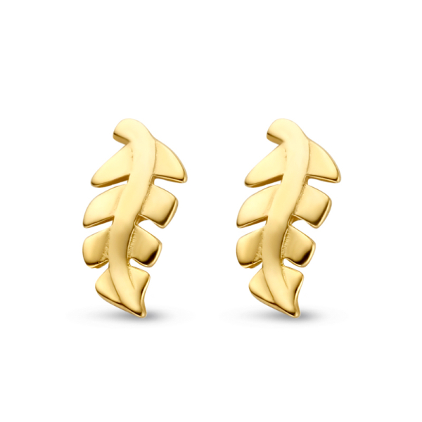 Ohrstecker Blatt Gold 585 - 3x7mm