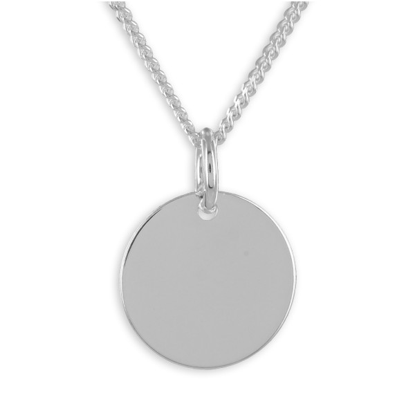 Collier mit Gravurplatte Silber 925 - Platte 10mm - Bild 2