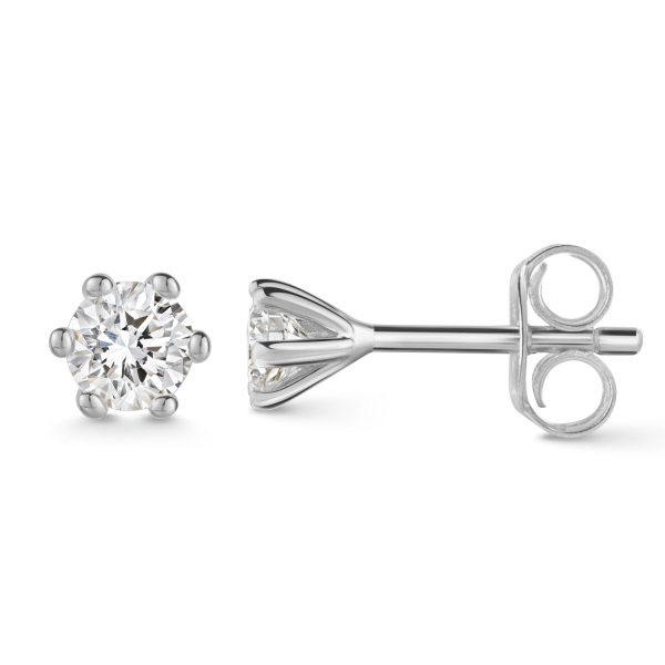 Lovebird Ohrstecker Weißgold 585 - Lab Grown Brillanten 0,50 ct - 6 Stotzen Fassung