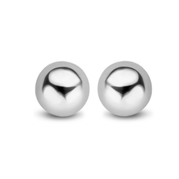 Ohrstecker Kugel Silber 925 rhodiniert - 5mm