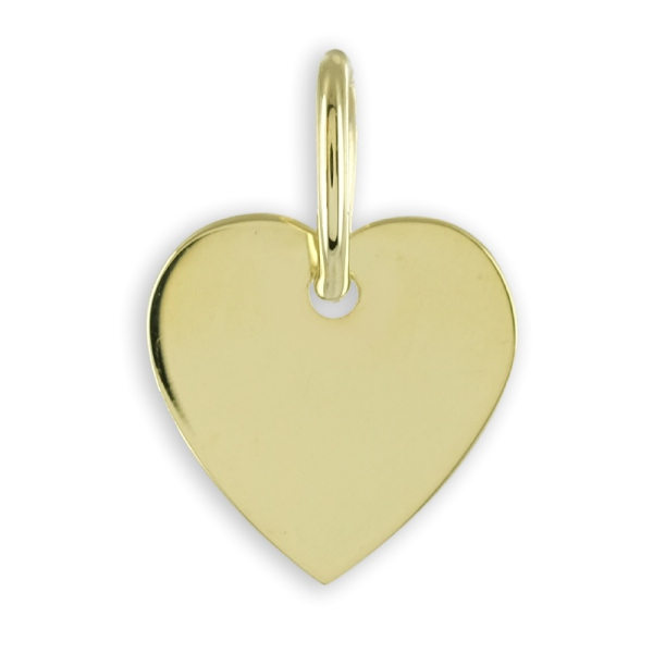 Gravurplatte Herz Gold 333 - 10x10mm