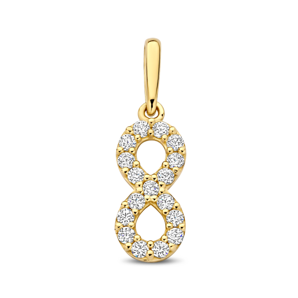 Anhänger Infinity Gold 585 - 17 Zirkonia