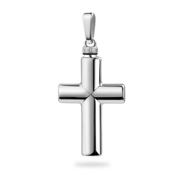 Asche Anhänger Kreuz Silber 925 - Befüllbar - Erinnerungsschmuck