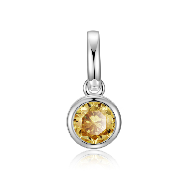 Anhänger Zirkonia Champagner Silber 925 - Ø 5mm