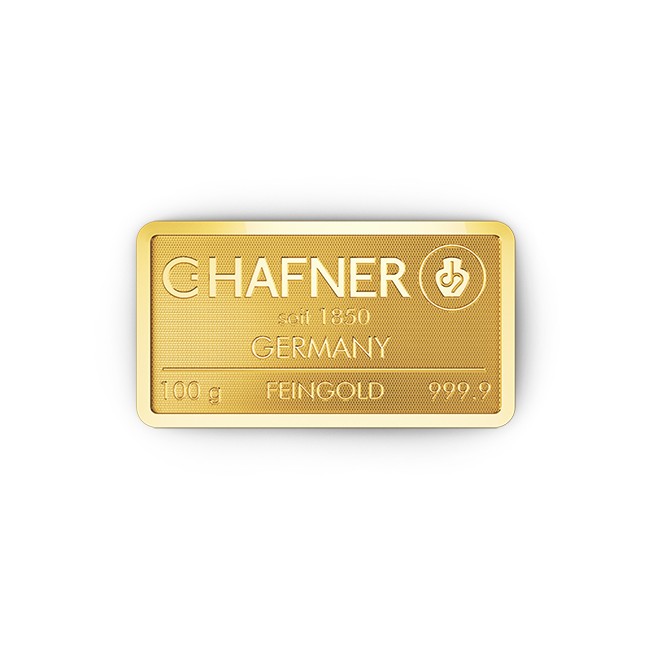 100g Goldbarren C.HAFNER - 999,9 Feingold - Neuware - Bild 2