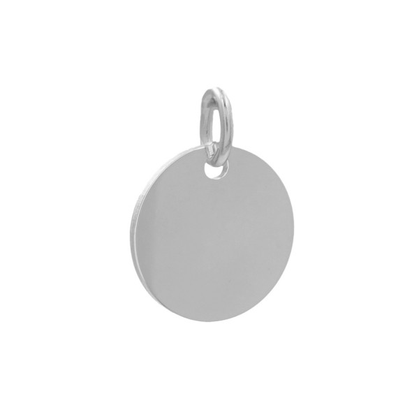 Anhänger Gravurplatte rund Silber 925 - Ø 8mm