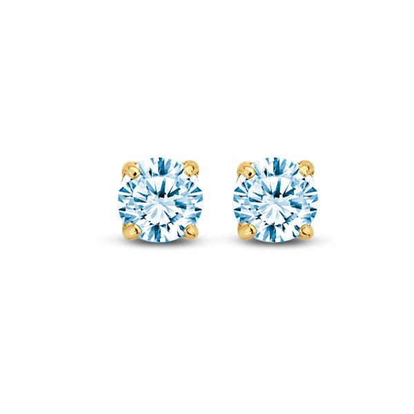 Ohrstecker Zirkonia Aqua Gold 585 - 4mm