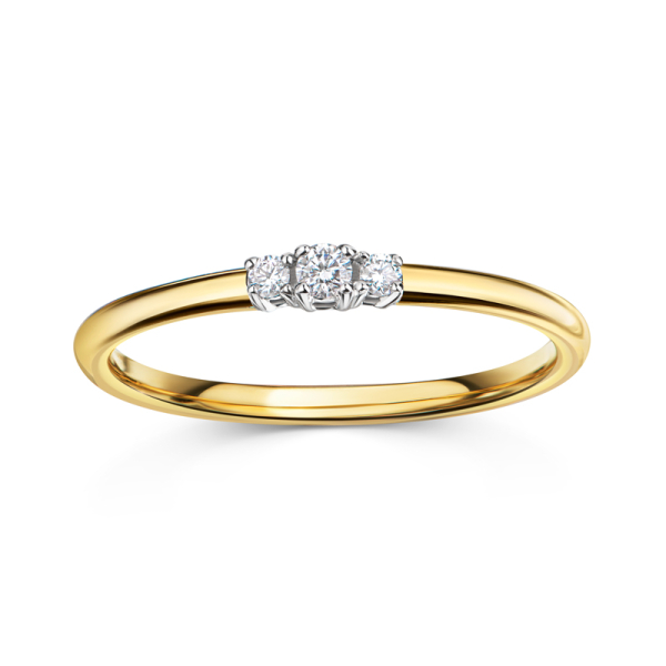 Lovebird Damenring Gelbgold 585 - 3 Brillanten 0,09 ct. - Bicolor - Bild 2