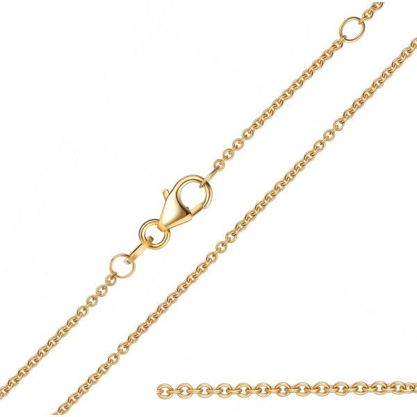 Ankerkette Gold 750 - 18 Karat - 1,5mm - 45cm verstellbar