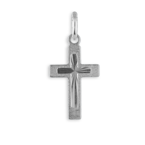 Kreuzanhänger diamantiert Silber 925 - 17x11,5mm